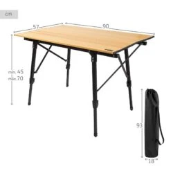 AKTIVE - Table Pliante Glampling Hauteur Réglable. Table De Camping, 90 X 57 Cm -Camping Fournitures Boutique aktive table pliante glampling hauteur reglable table de camping 90 x 57 cm 3