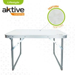 AKTIVE - Table Pliante . Table Basse Blanche En Aluminium - 40x60x40 Cm -Camping Fournitures Boutique aktive table pliante table basse blanche en aluminium 40x60x40 cm 2
