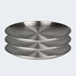 Assiette Plate De Camping | Diamètre Env. 23 Cm | Acier Inox | 3 Assiettes -Camping Fournitures Boutique assiette plate de camping diametre env 23 cm acier inox 3 assiettes 5