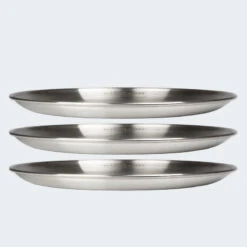 Assiette Plate De Camping | Diamètre Env. 23 Cm | Acier Inox | 3 Assiettes -Camping Fournitures Boutique assiette plate de camping diametre env 23 cm acier inox 3 assiettes 6