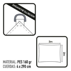 Auvent Rectangulaire En Polyester Aktive Garden Coloris Blanc -Camping Fournitures Boutique auvent rectangulaire en polyester aktive garden coloris blanc 2