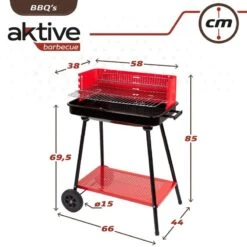 Barbecue Portable Au Charbon De Bois Pour 4 Niveaux Aktive 12 Barbecue Portable Au Charbon De Bois Pour 4 Niveaux Aktive -Camping Fournitures Boutique barbecue portable au charbon de bois pour 4 niveaux aktive 5