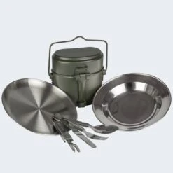 Batterie De Cuisine De Camping, Assiette Plate & Creuse Et Couverts Set -Camping Fournitures Boutique batterie de cuisine de camping assiette plate and creuse et couverts set 2