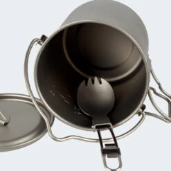 Batterie De Cuisine De Camping Set | Casseroles + Fourchette/Cuillère | Titane 9 Batterie De Cuisine De Camping Set | Casseroles + Fourchette/Cuillère | Titane -Camping Fournitures Boutique batterie de cuisine de camping set casseroles fourchettecuillere titane 2