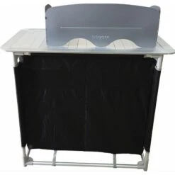 BAYASUN Meuble De Cuisine 4 Étagères Pieds Réglables Gris 9 BAYASUN Meuble De Cuisine 4 Étagères Pieds Réglables Gris -Camping Fournitures Boutique bayasun meuble de cuisine 4 etageres pieds reglables gris 4