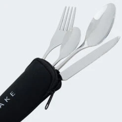 Couverts De Camping Set | Fourchette, Couteau, 2 Cuillères | Incl. Sac | Acier -Camping Fournitures Boutique couverts de camping set fourchette couteau 2 cuilleres incl sac acier 3