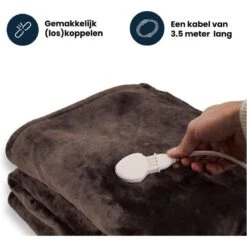 Couverture Électrique Luvego Avec Polaire/Sherpa - Brun Foncé 11 Couverture Électrique Luvego Avec Polaire/Sherpa - Brun Foncé -Camping Fournitures Boutique couverture electrique luvego avec polairesherpa brun fonce 4