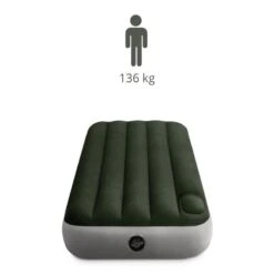 Intex Downy Jr. Twin Airbed - Lit Gonflable - 191x76x25cm - Avec Accessoires -Camping Fournitures Boutique downy jr twin airbed lit gonflable 191x76x25cm avec accessoires 2
