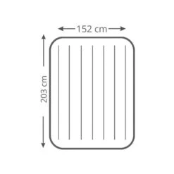 Intex Downy Queen Airbed - Lit Gonflable - 203x152x25cm - Avec Accessoires -Camping Fournitures Boutique downy queen airbed lit gonflable 203x152x25cm avec accessoires 3