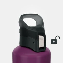 Quechua Gourde Alu 1L Avec Bouchon à Ouverture Rapide Pour La Randonnée - Violet -Camping Fournitures Boutique gourde alu 1l avec bouchon a ouverture rapide pour la randonnee violet 4