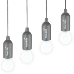 Lampe De Camping Narvik | Set De 4 Lampes LED, Pull Light, à Piles