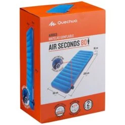 Quechua MATELAS GONFLABLE DE CAMPING - AIR SECONDS 80 CM - 1 PERSONNE -Camping Fournitures Boutique matelas gonflable de camping air seconds 80 cm 1 personne 3