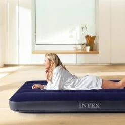 Matelas Gonflable - Intex Classic Downy -1 Personne - 76x191x25 Cm (BxLxH) -Camping Fournitures Boutique matelas gonflable intex classic downy 1 personne 76x191x25 cm bxlxh 5