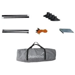 Paravent De Camping Bora - Brise-Vue - 4,5 X 1,4 M - Résistant Au Vent - Gris -Camping Fournitures Boutique paravent de camping bora brise vue 45 x 14 m resistant au vent gris 6