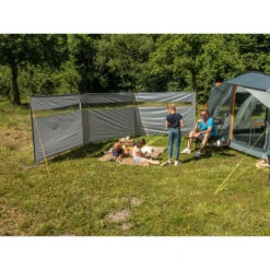 Paravent De Camping Bora - Brise-Vue - 6,0 X 1,4 M - Résistant Au Vent - Gris -Camping Fournitures Boutique paravent de camping bora brise vue 60 x 14 m resistant au vent gris 2