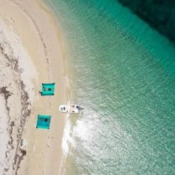 TICKET TO THE MOON Picnic Blanket Emerald / Green -Camping Fournitures Boutique picnic blanket emerald green 2