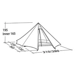 Robens Cône Vert PRS - Tipi Tent Pour Quatre Personnes -Camping Fournitures Boutique robens cone vert prs tipi tent pour quatre personnes 2