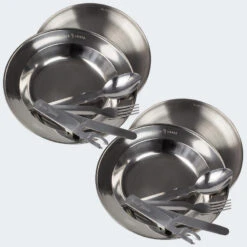 Set Couverts De Camping Et Assiette Creuse & Plate | 2 Personnes -Camping Fournitures Boutique set couverts de camping et assiette creuse and plate 2 personnes 2