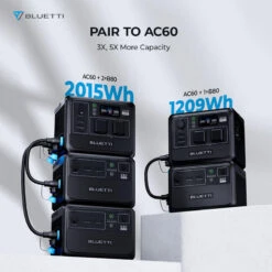 Station Électrique Portable BLUETTI AC60+B80+PV120 Pour Camping -Camping Fournitures Boutique station electrique portable bluetti ac60b80pv120 pour camping 5