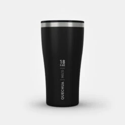 Quechua Tasse / Verre MH500 Isotherme (double Paroi Inox) Camp Du Randonneur 0,5L Noir -Camping Fournitures Boutique tasse verre mh500 isotherme double paroi inox camp du randonneur 05l noir 9