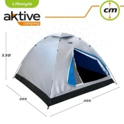 Tente 4 Hommes 205x205x130 Cm Aktive 6 Tente 4 Hommes 205x205x130 Cm Aktive -Camping Fournitures Boutique tente 4 hommes 205x205x130 cm aktive 2