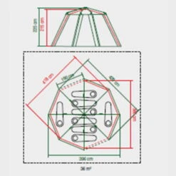 Tente Coleman 8 Personnes Octagon Gris -Camping Fournitures Boutique tente coleman 8 personnes octagon gris 6