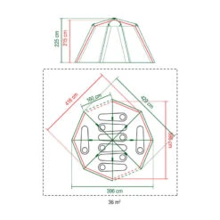 Tente Coleman Octagon 8 (Verte) -Camping Fournitures Boutique tente coleman octagon 8 verte 5