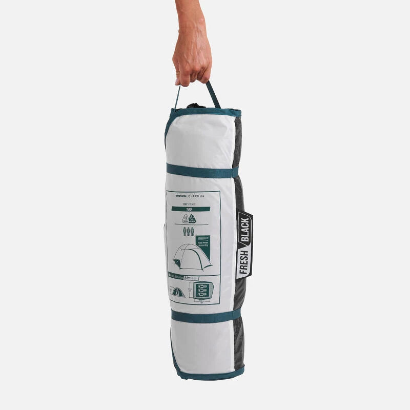 Quechua Tente De Camping - MH100 - 3 Places - Fresh & Black 3 Quechua Tente De Camping - MH100 - 3 Places - Fresh & Black – Image 3