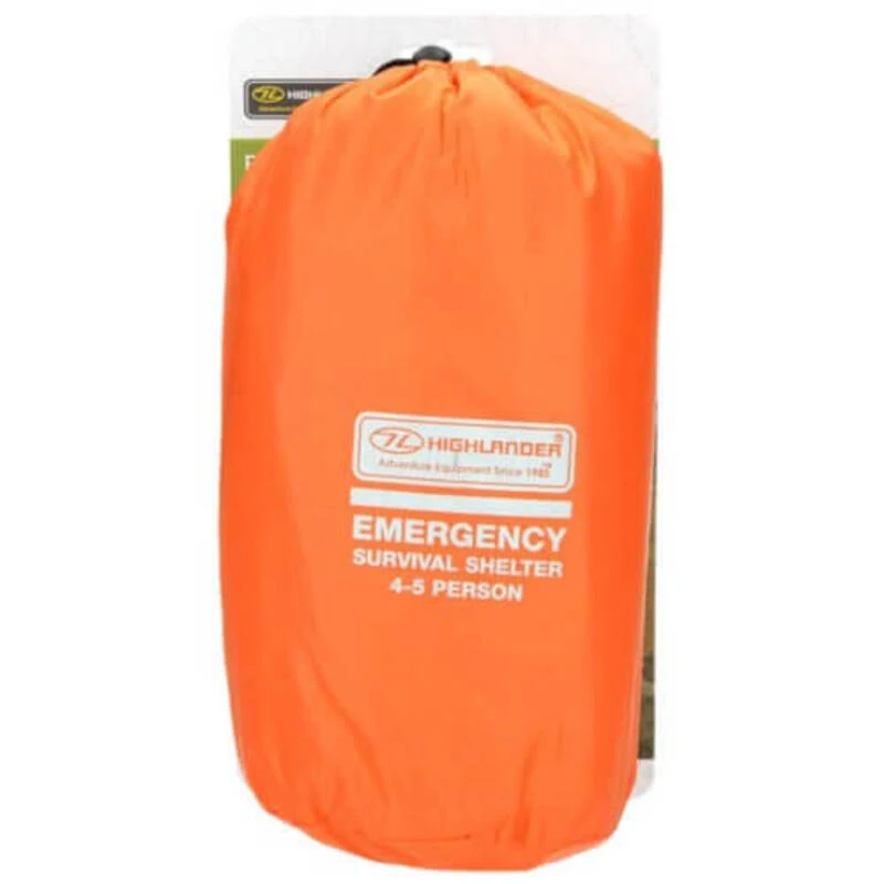 HIGHLANDER Tente D'urgence Abri De Survie 4-5 Personnes - Orange 5 HIGHLANDER Tente D'urgence Abri De Survie 4-5 Personnes - Orange – Image 5