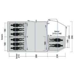 Tente Gonflable Outwell Knightdale 8PA 7 Tente Gonflable Outwell Knightdale 8PA -Camping Fournitures Boutique tente gonflable outwell knightdale 8pa 2