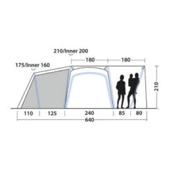 Tente Gonflable Outwell Oakdale 5PA -Camping Fournitures Boutique tente gonflable outwell oakdale 5pa 3